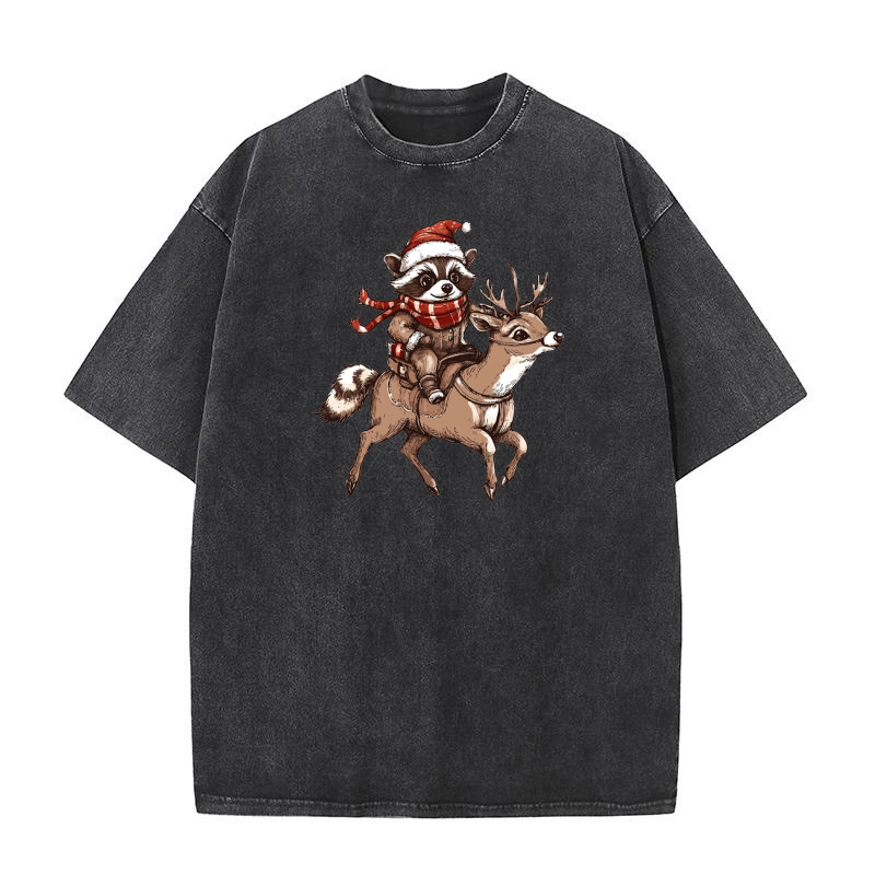Sorry Santa Ive Been Feral 1 Washed T-Shirt