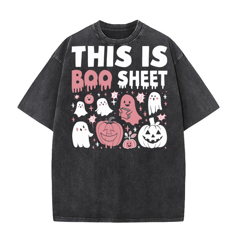 Tis is boo sheet Washed T-Shirt