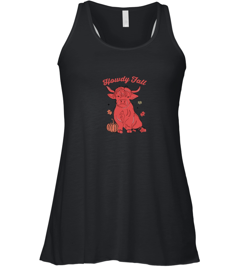 Halloween Howdy Fall Western Pumpkin 5 Women's Flowy Tank Top