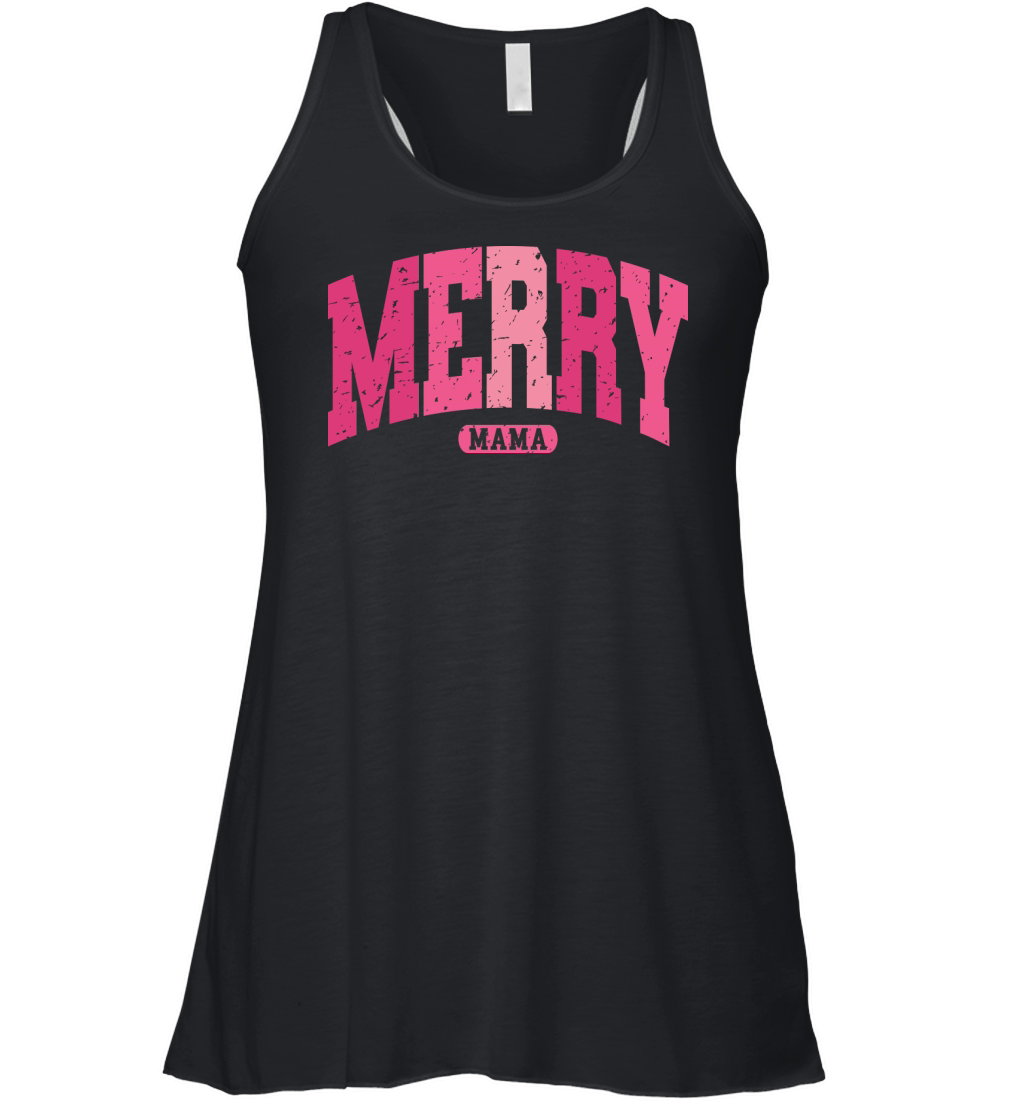 MerryMamaPinkVarsity Retro Women's Flowy Tank Top