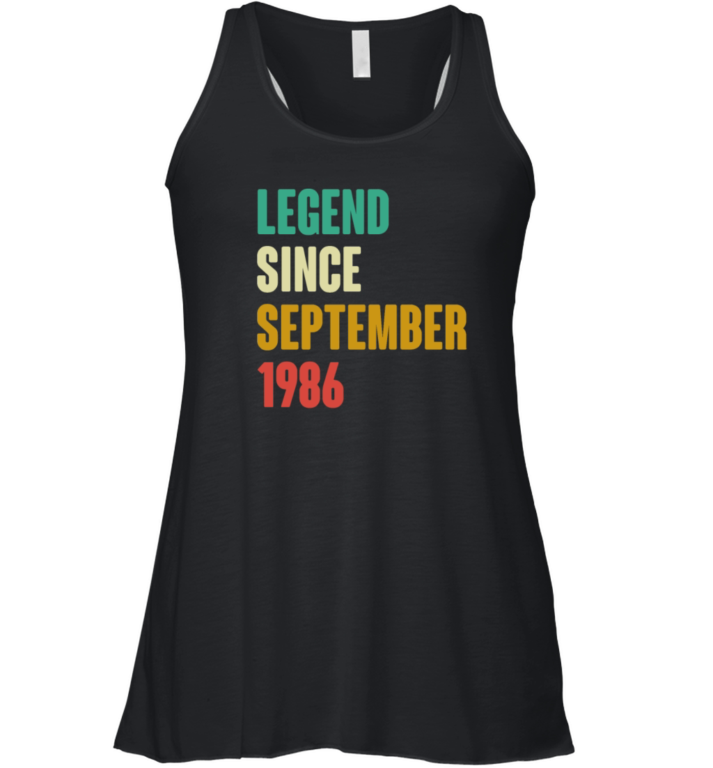September 1986 36th Birthday 36 Years Old Bday Gi Women's Flowy Tank Top