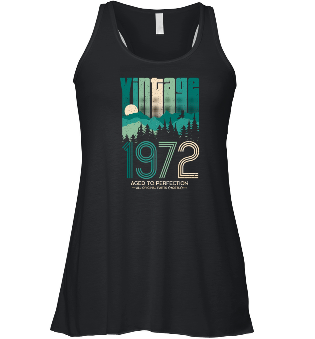 Vintage 1972 - 50 years old - 50th birthday gift Women's Flowy Tank Top