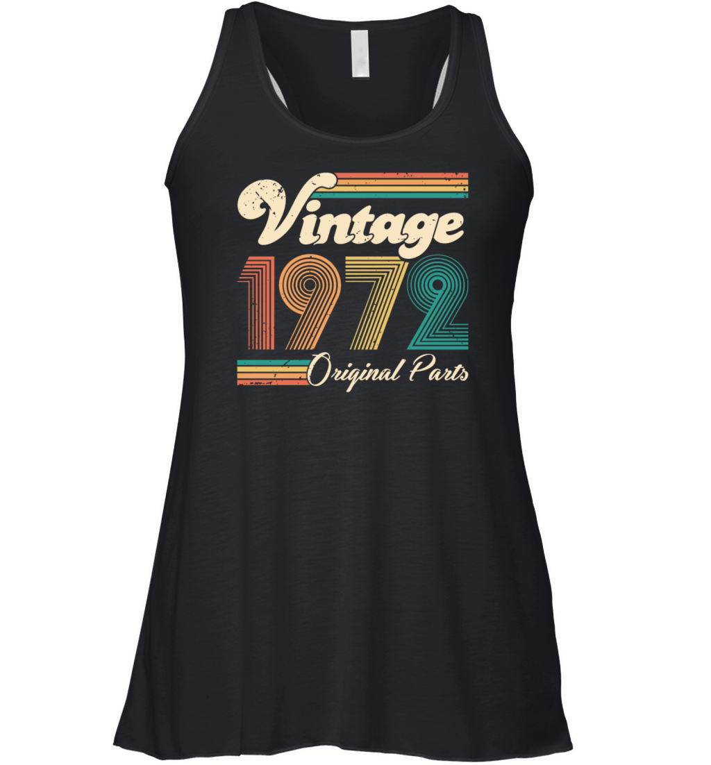 Vintage 1972 50th Birthday Fiftieth Gift Women's Flowy Tank Top
