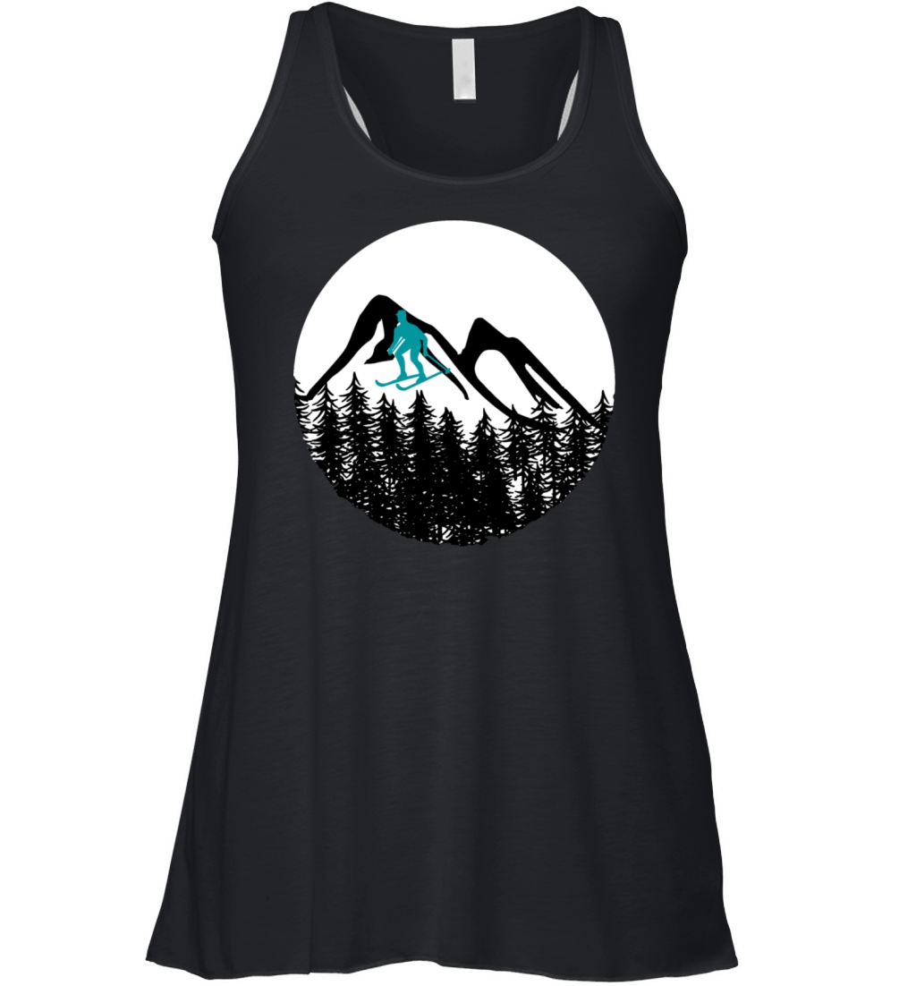 Vintage Retro Winter Park Colorado Snowboard Women's Flowy Tank Top