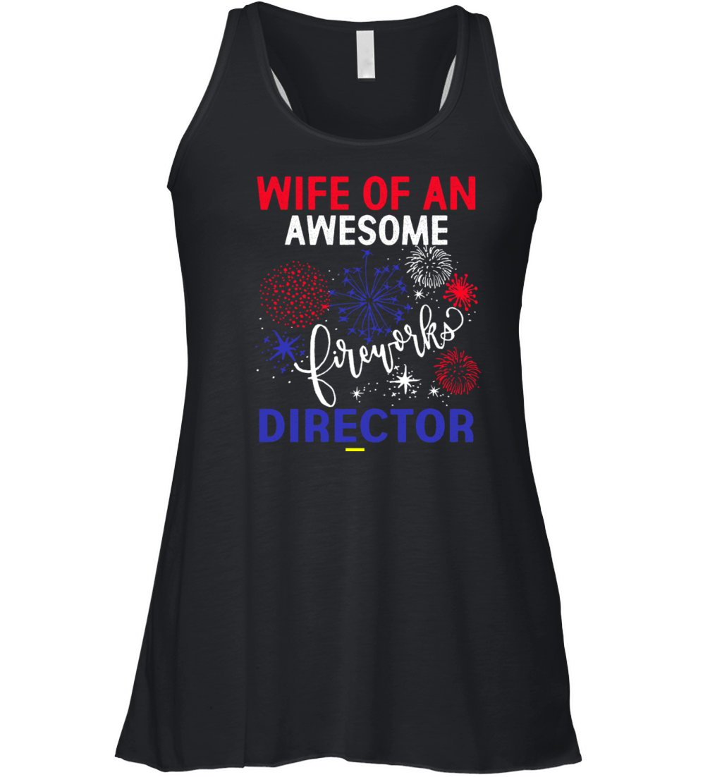 WIFE FIREWORKS DIRECTOR Funny USA 4th Of July Women's Flowy Tank Top
