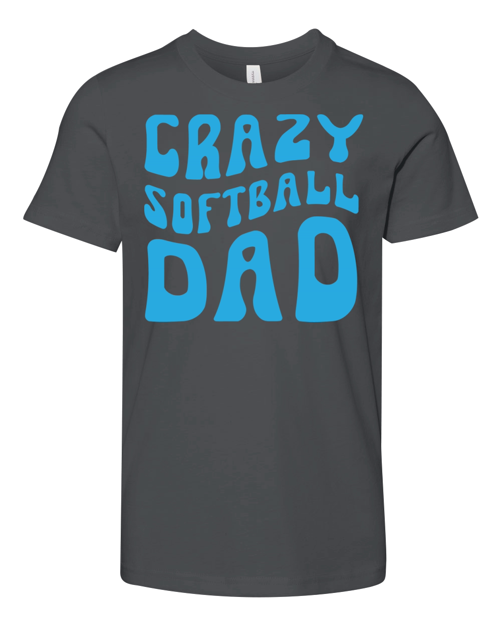 Crazy Softball Dad Youth Unisex Jersey Tee