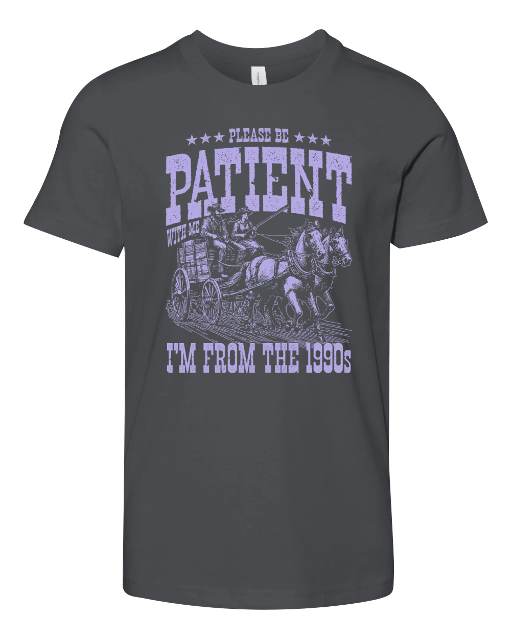Im From The 1900s Cowboy Western D Retro Violet Youth Unisex Jersey Tee