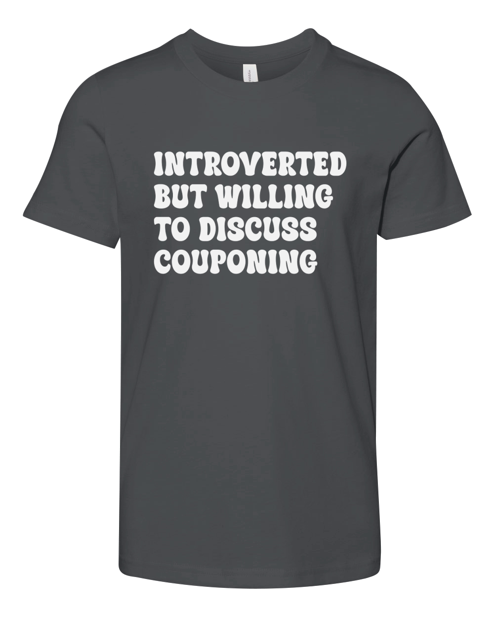 Introverted But Willing To Discuss Couponing Youth Unisex Jersey Tee