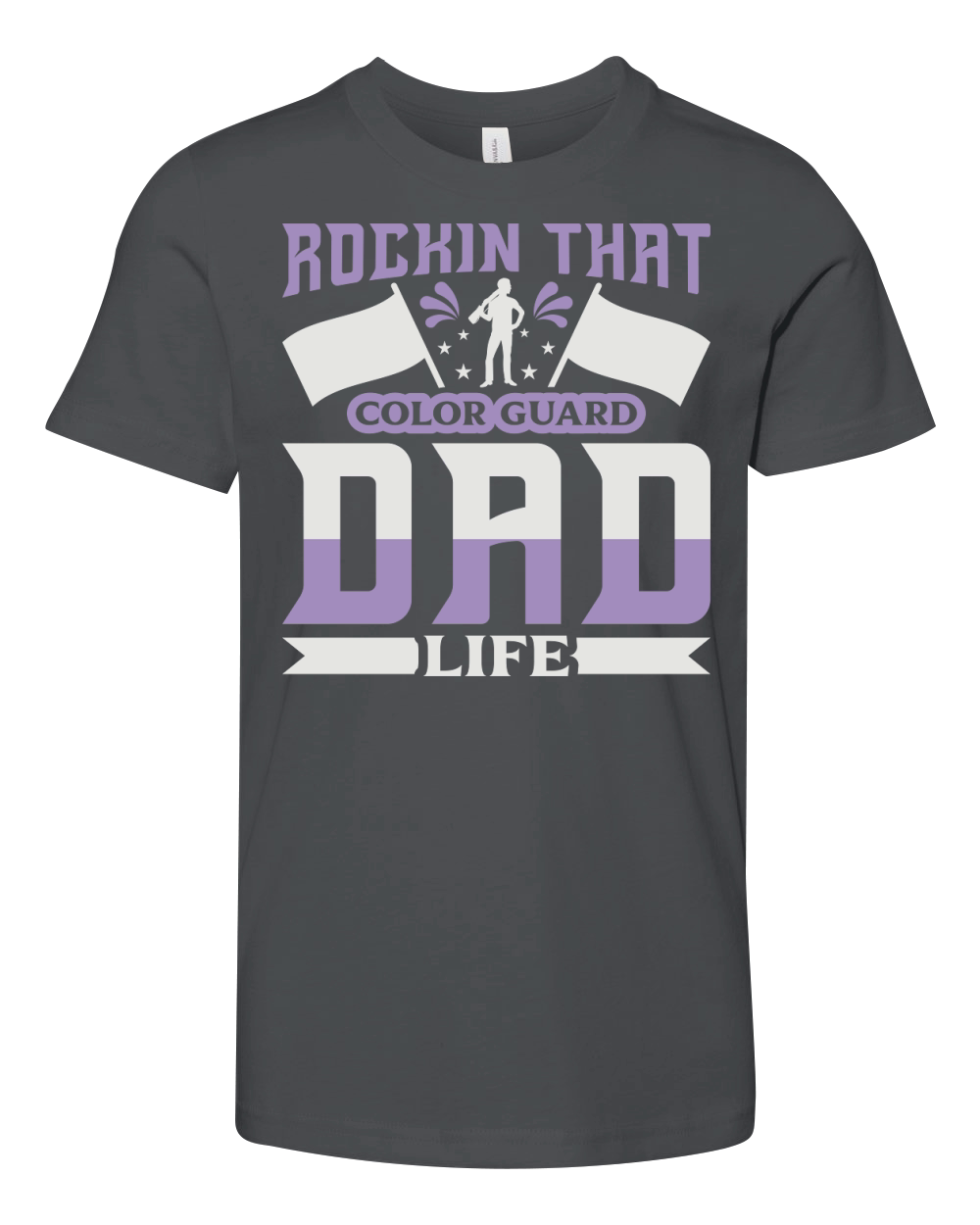 Rockin That Color Guard Dad Life 07 Youth Unisex Jersey Tee
