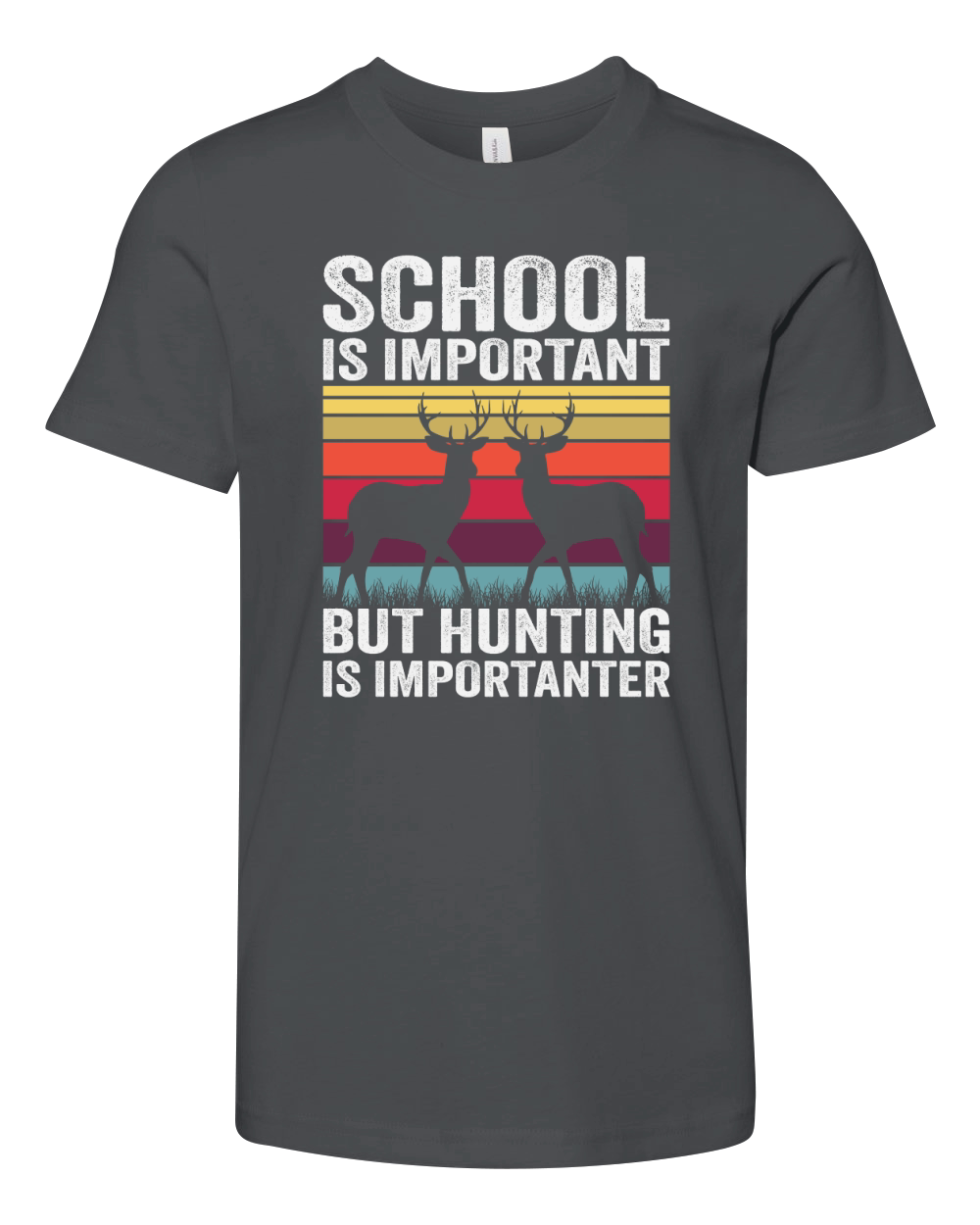 School Is Important But Hunting Is Importante Youth Unisex Jersey Tee