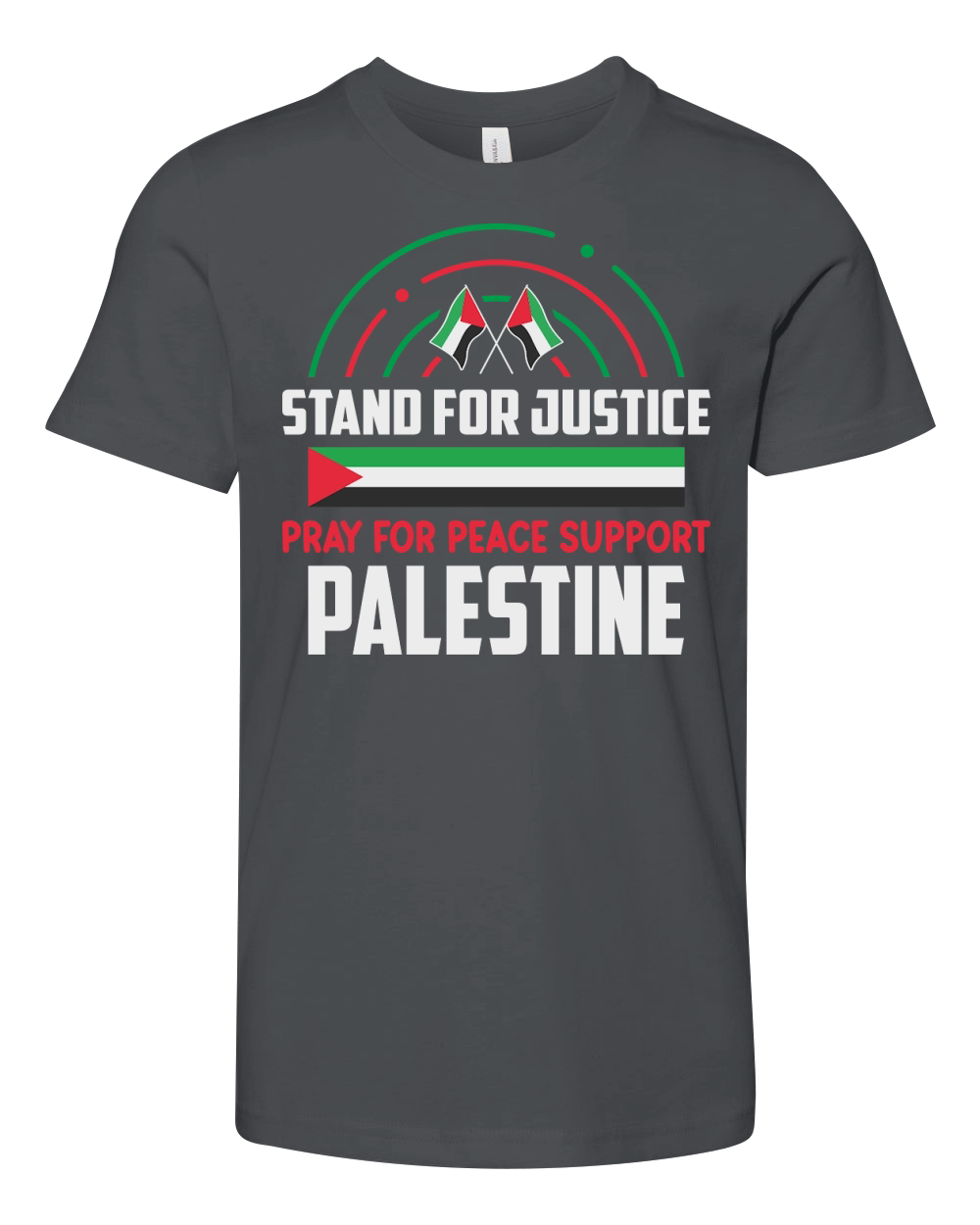 Stand For Justice Pray For Peace Support Palestine 06 Youth Unisex Jersey Tee
