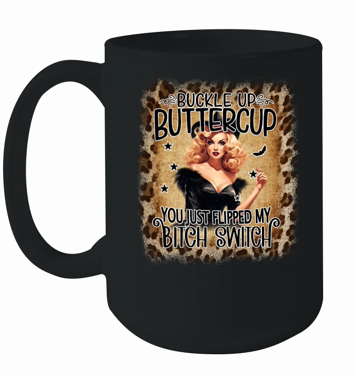 Buttercup Vintage Witch Leopard Ceramic Mug