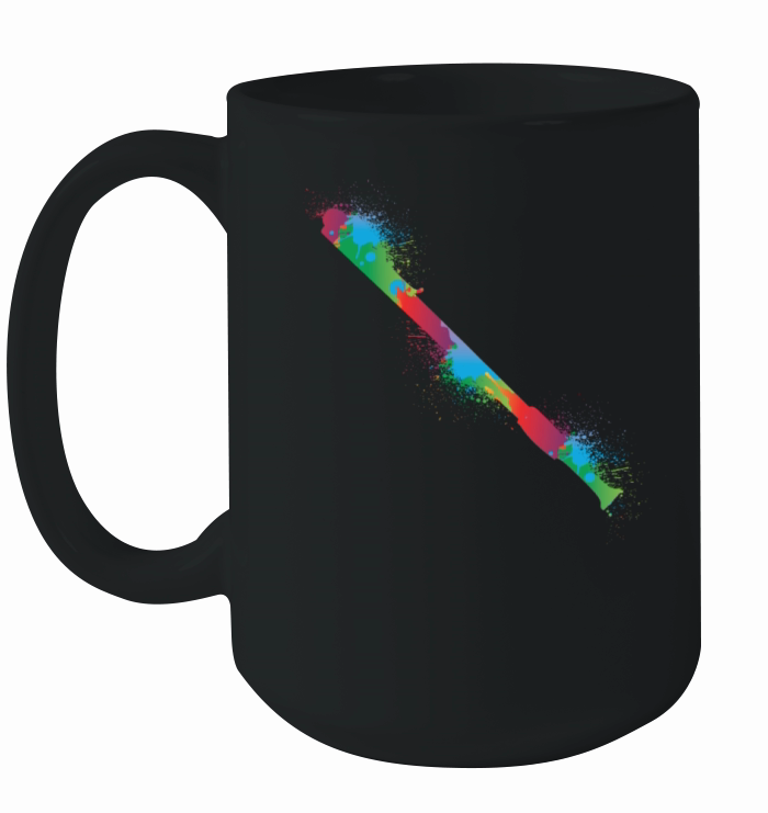 Colorful Flute Retro Music Lover Flutist Ceramic Mug