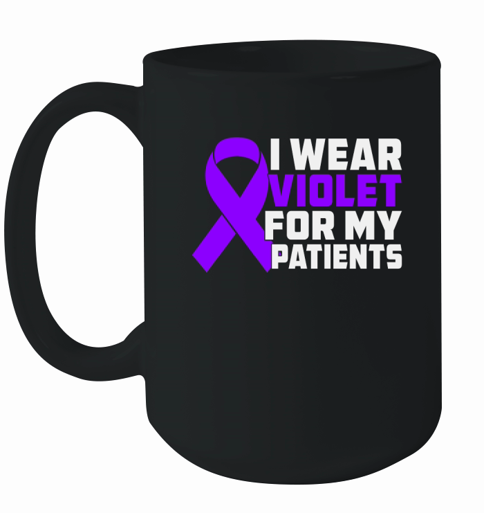 I Wear Violet For Patients Ceramic Mug