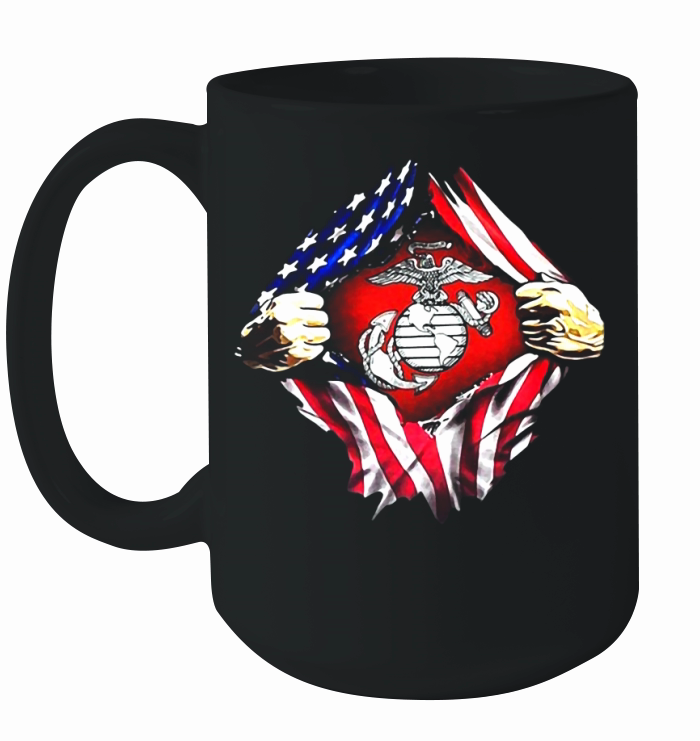 United States Marine Corps American flag Ceramic Mug