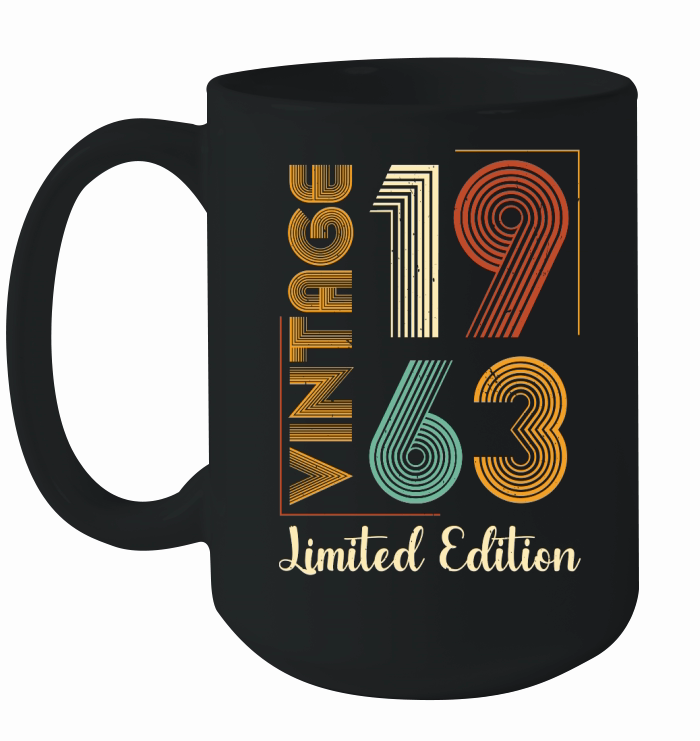 Vintage 1963 Limited Edition 60th Birthday T Shirt Design (1) Ceramic Mug