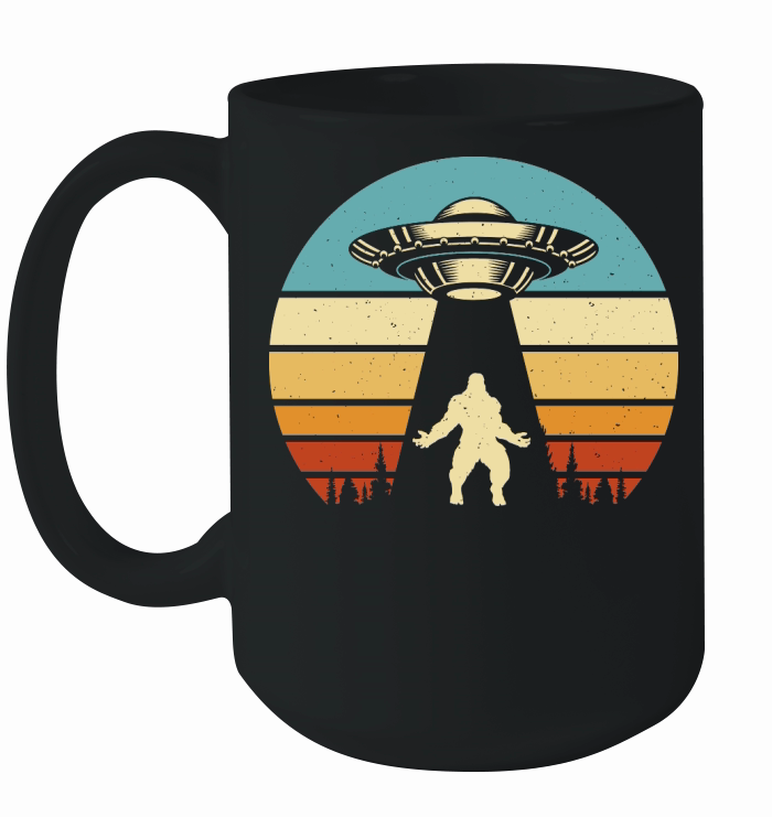 Vintage UFO Alien  Bigfoot 2 Ceramic Mug