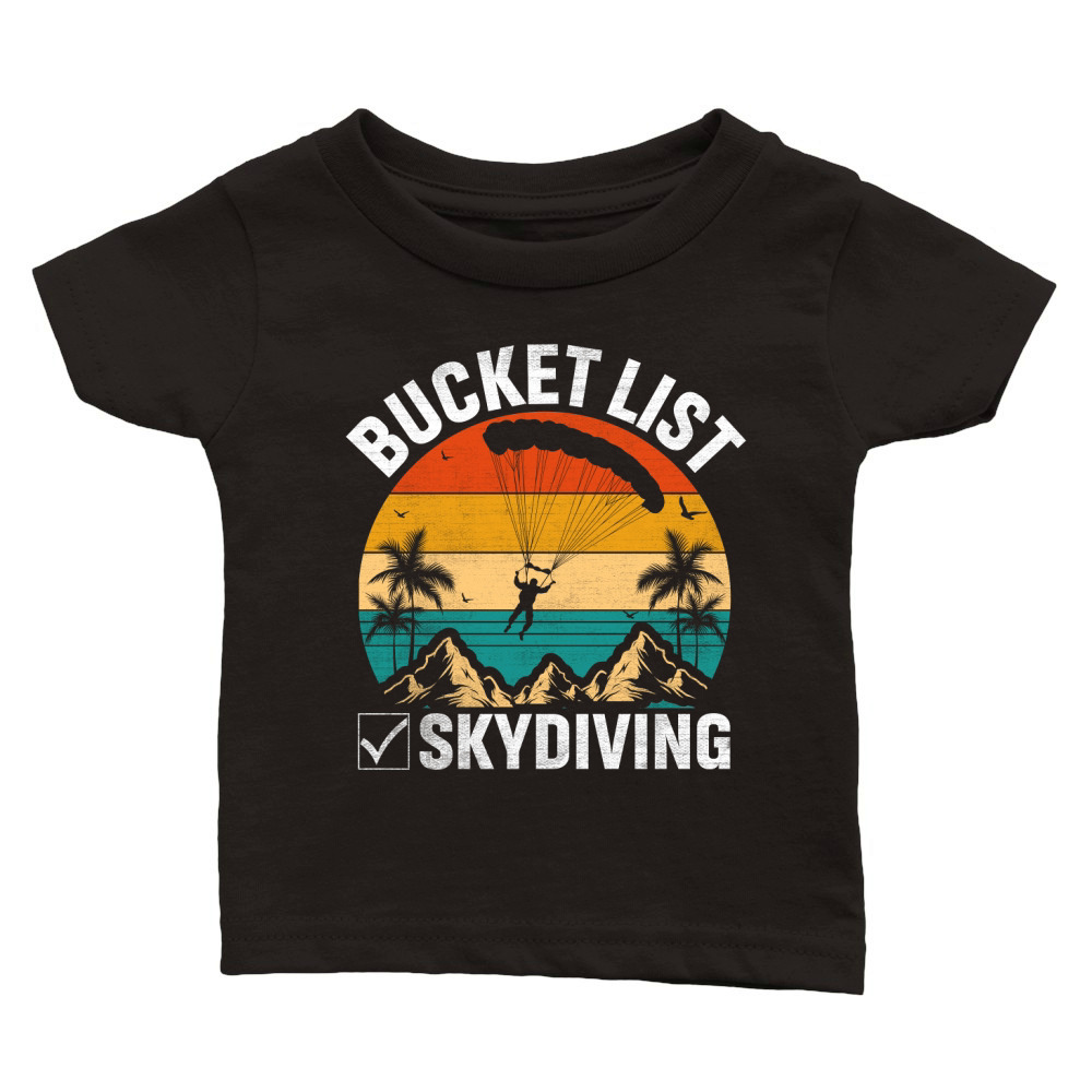 Bucket list skydiving 10 Classic Baby Crewneck T-shirt