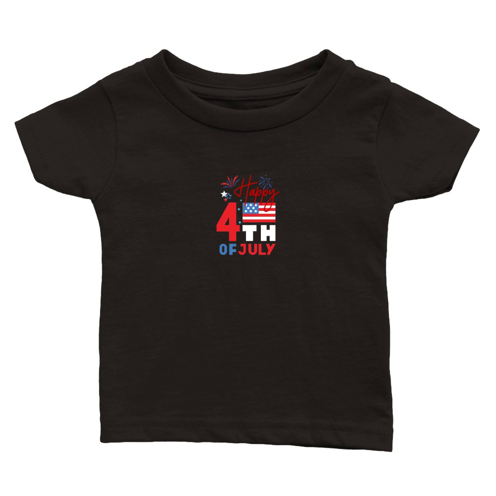Happy 4th of July 5 02 Classic Baby Crewneck T-shirt