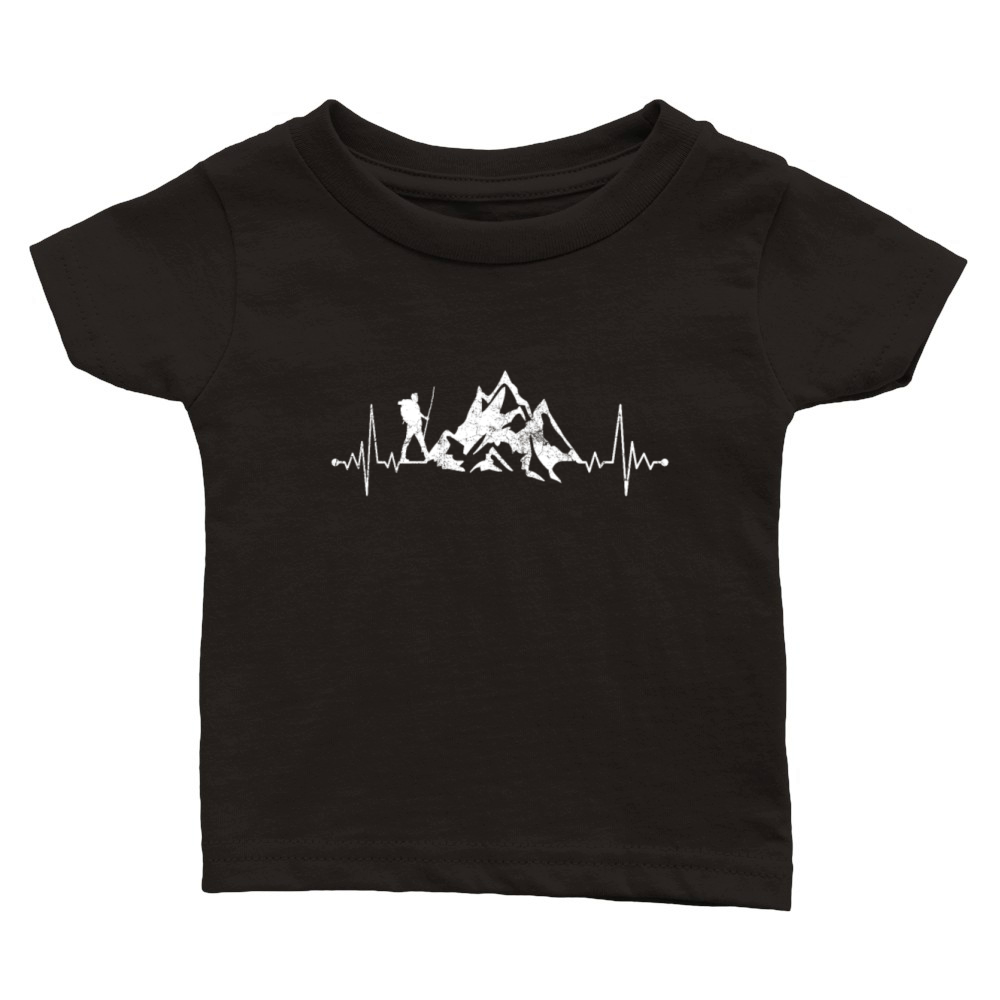 Hiking Heartbeat T-Shirt Classic Baby Crewneck T-shirt