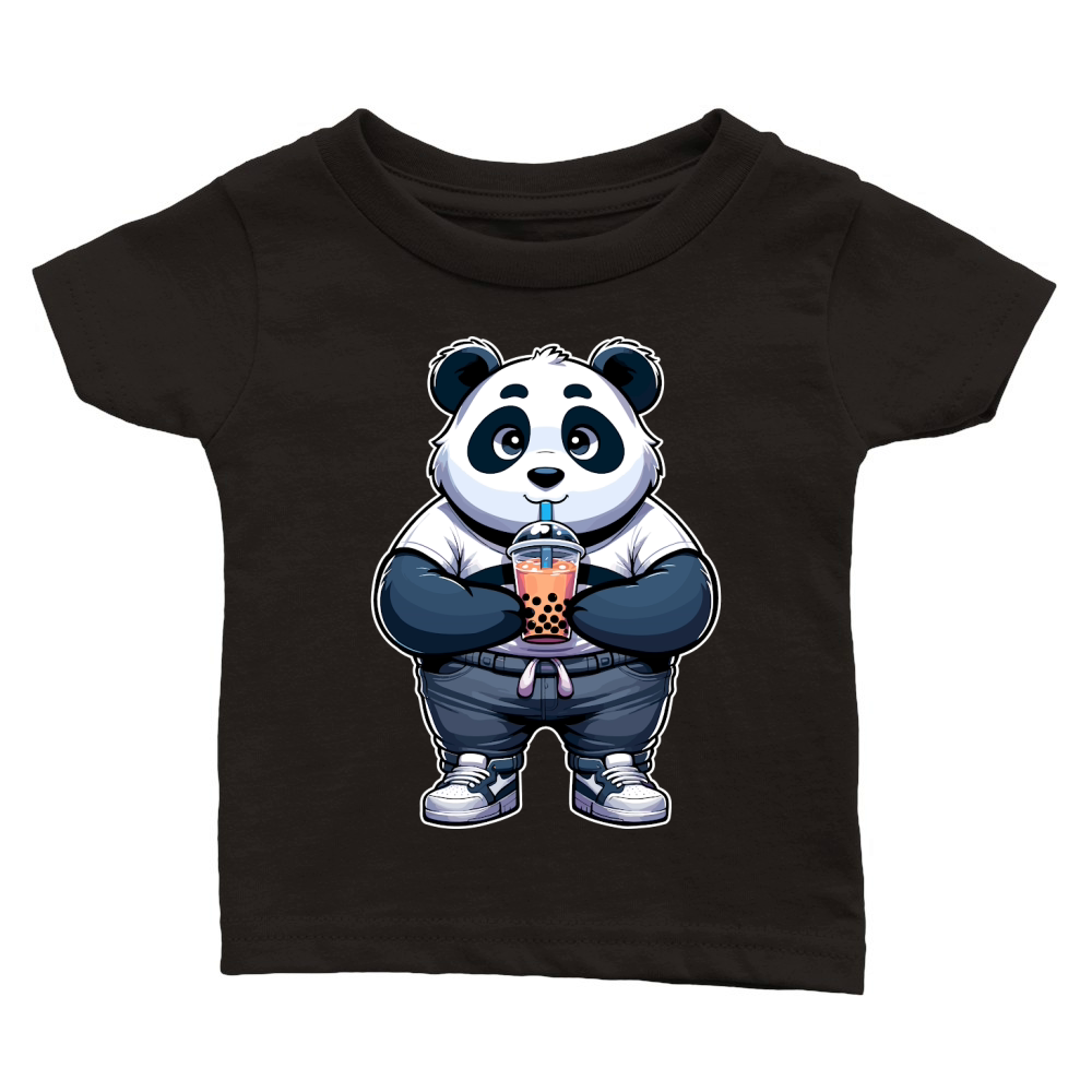 Panda BOBA TEA 3 Classic Baby Crewneck T-shirt