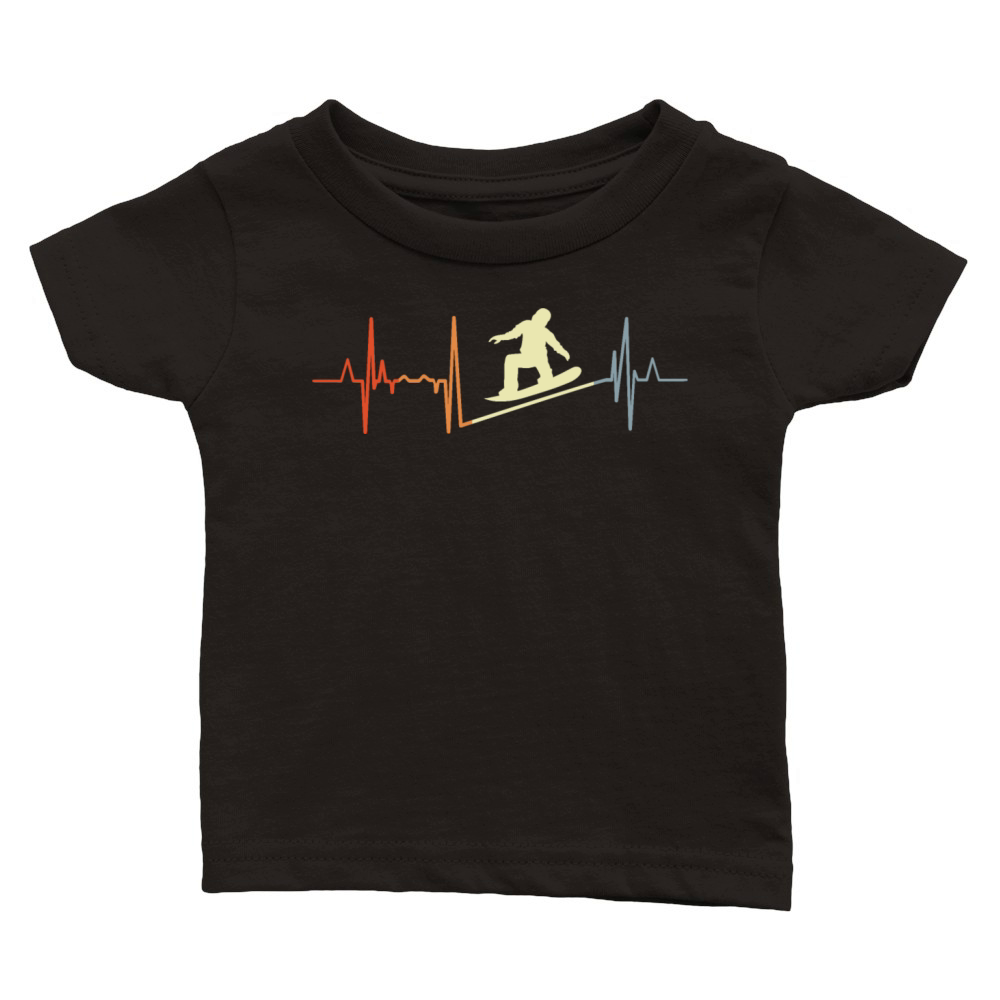 Vintage Snowboard Heartbeat Classic Baby Crewneck T-shirt