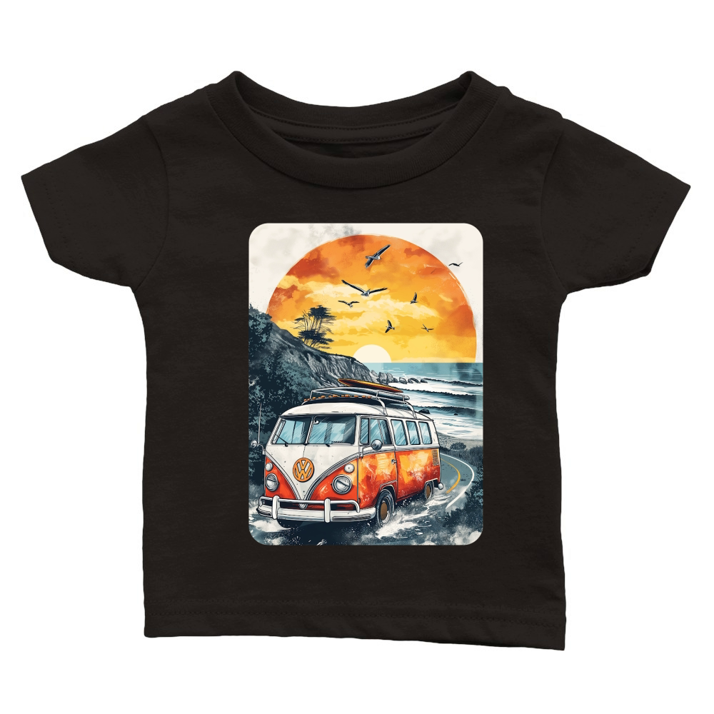 Vintage Van Summer Road Trip Classic Baby Crewneck T-shirt