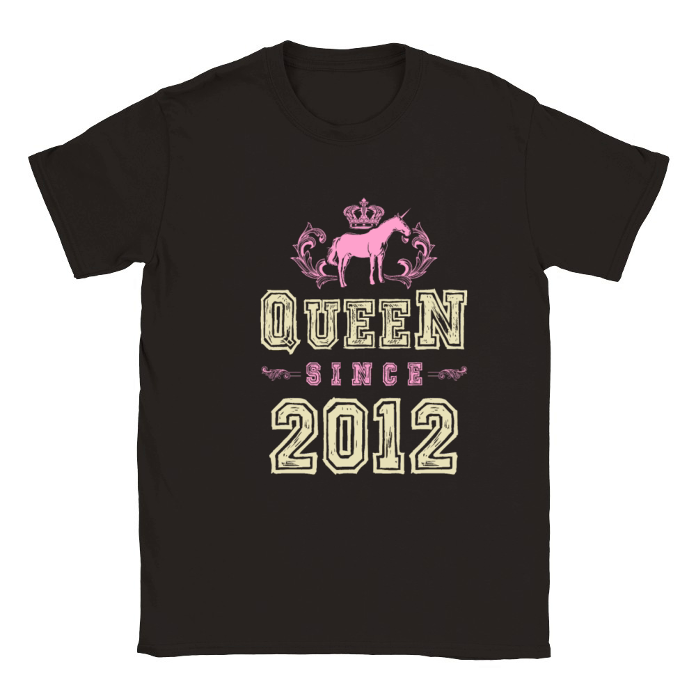 2012 Queen unicorn Classic Kids Crewneck T-shirt