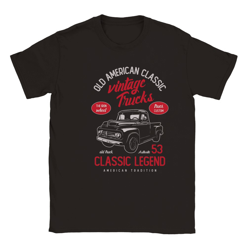 American vintage classic trucks Vector Classic Kids Crewneck T-shirt