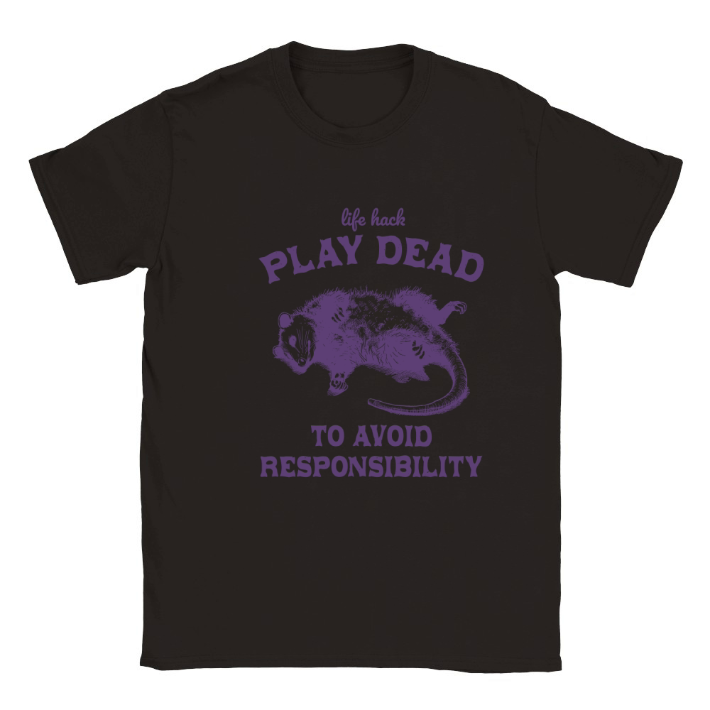 Life hack Play Dead To Avoid L Violet Classic Kids Crewneck T-shirt
