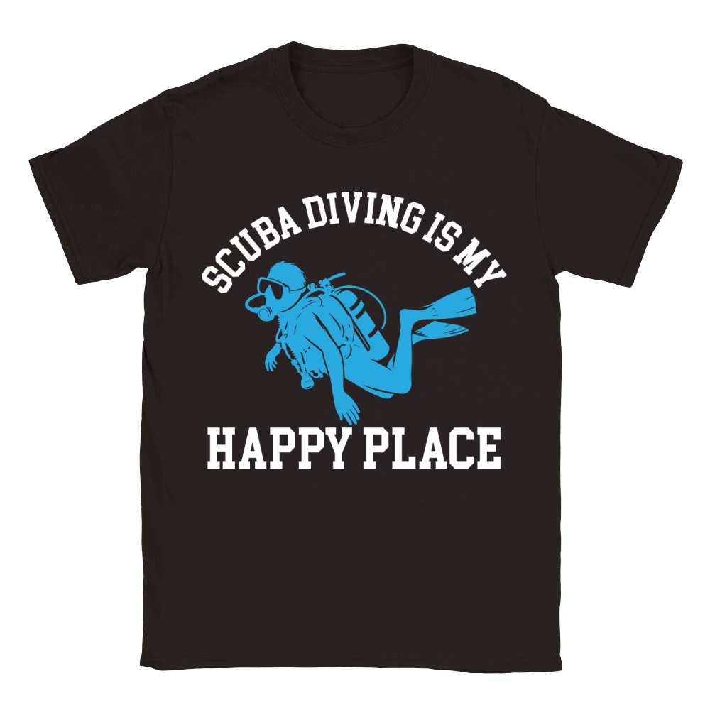Scuba diving is my happy place 02 Classic Kids Crewneck T-shirt