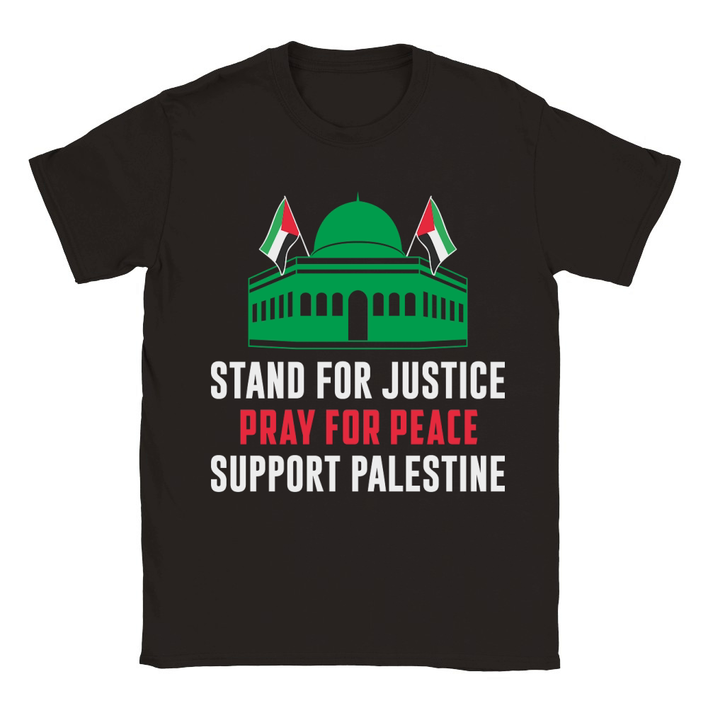 Stand For Justice Pray For Peace Support Palestine 05 Classic Kids Crewneck T-shirt
