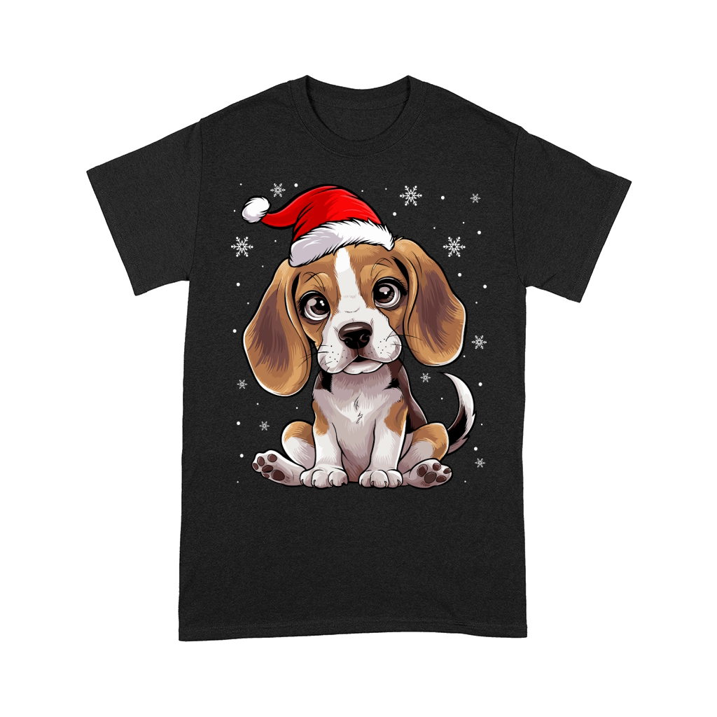 adorable beagle dog wearing santa hat Comfort T-shirt