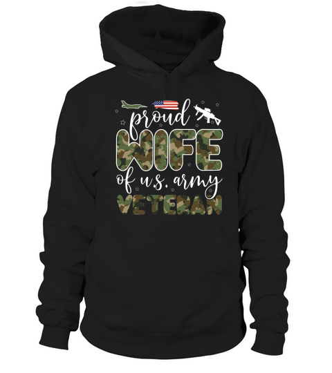 Proud wife of us army Veteran Hoodie Unisex