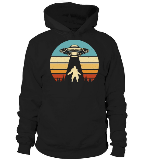 Vintage UFO Alien  Bigfoot 2 Hoodie Unisex