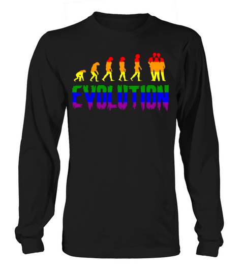 evolution gay pride Long sleeved Unisex