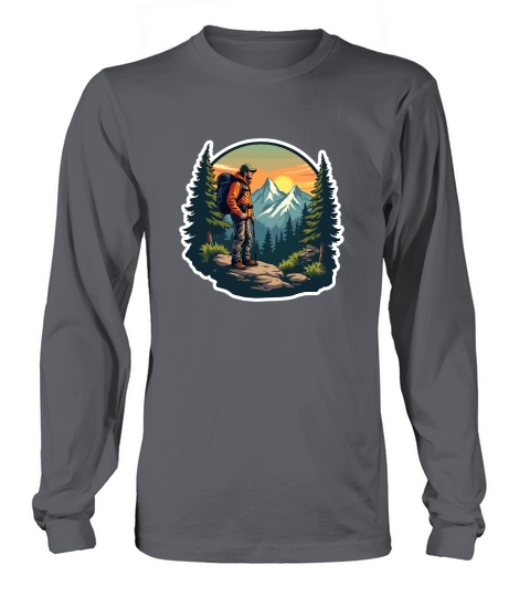 Mountain explorer hiking adventure Illus Long sleeved Unisex