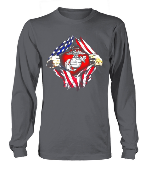 United States Marine Corps American flag Long sleeved Unisex