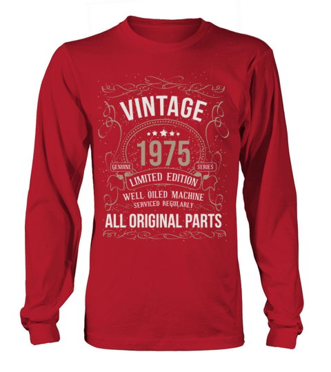 Vintage 1975 45Th Birthday All Original Parts Gift Long sleeved Unisex