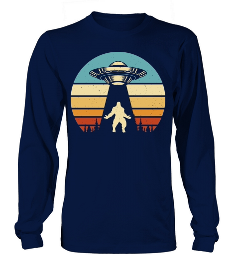 Vintage UFO Alien  Bigfoot 2 Long sleeved Unisex