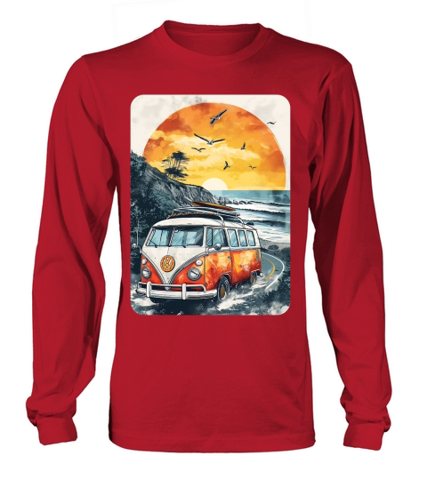 Vintage Van Summer Road Trip Long sleeved Unisex