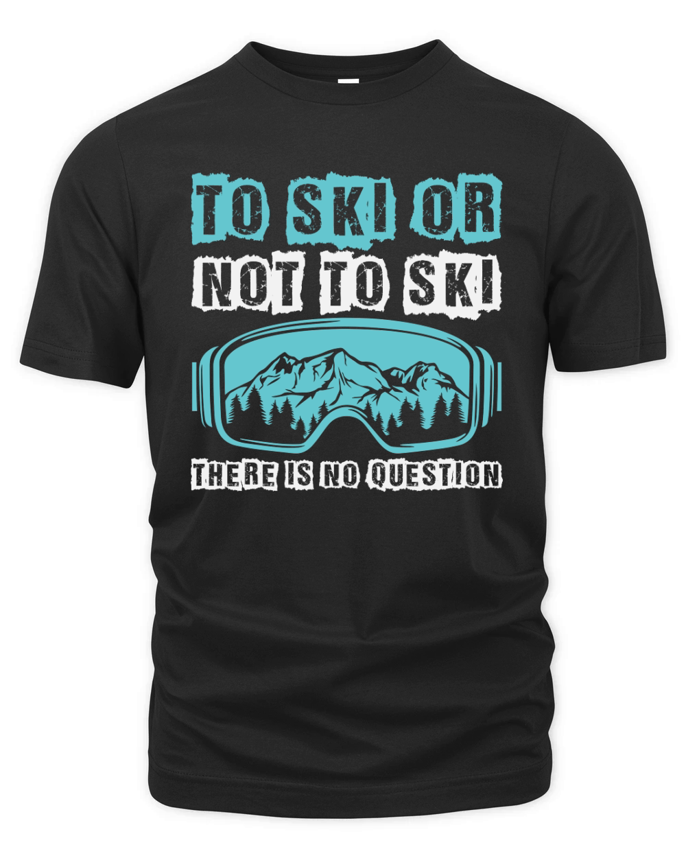To Ski or not to ski there is no question Organic Unisex T-shirt