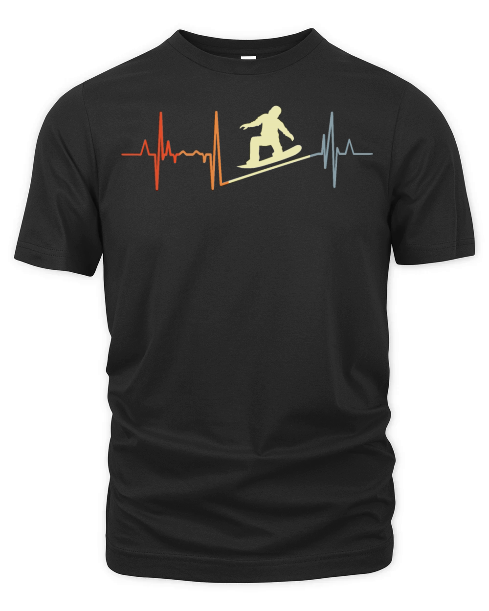 Vintage Snowboard Heartbeat Organic Unisex T-shirt