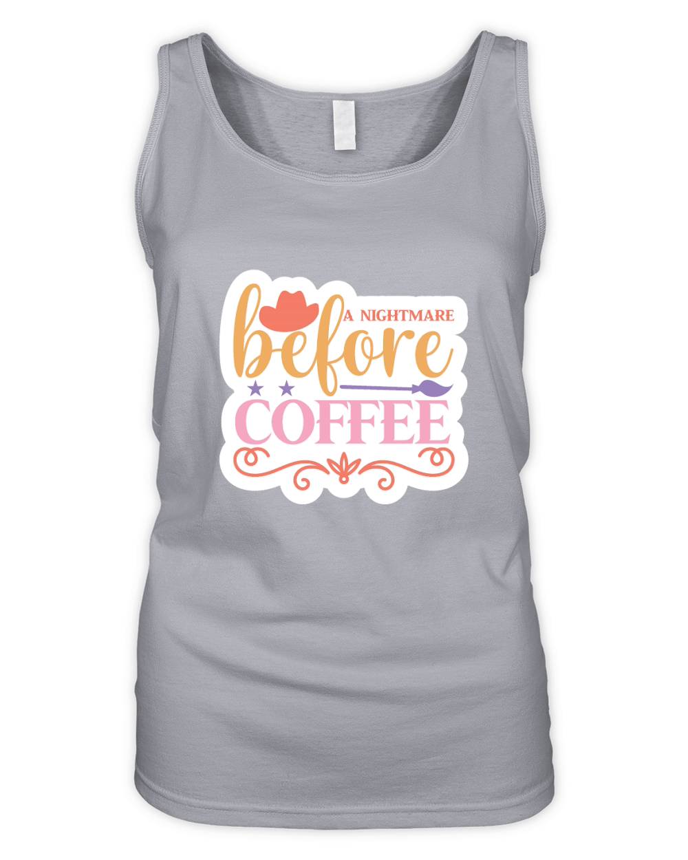 A nightmare before coffee Organic Women's Tank Top