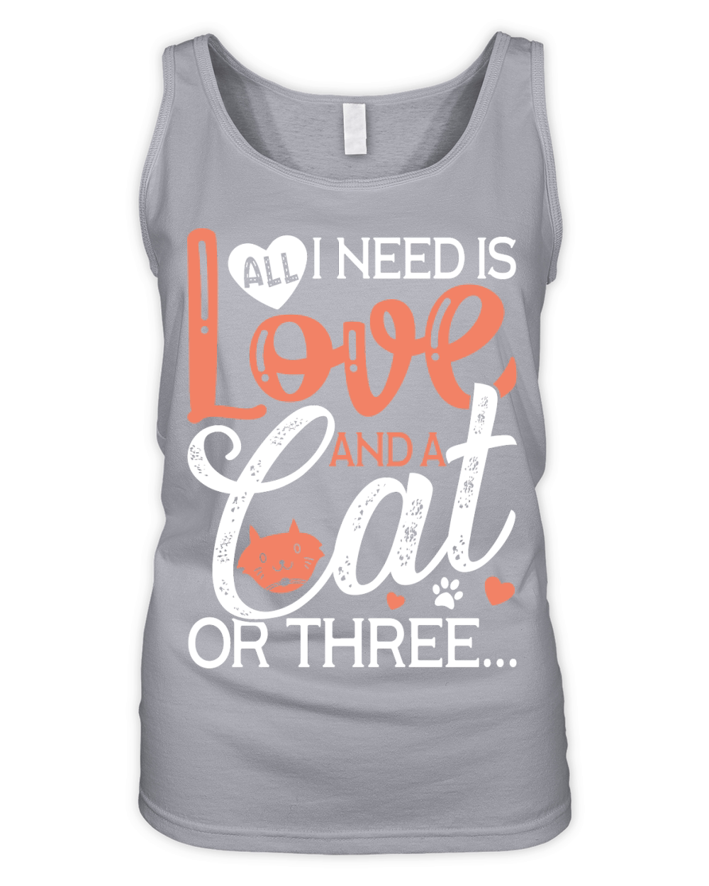 All I Need is Love and a Cat or Three Organic Women's Tank Top