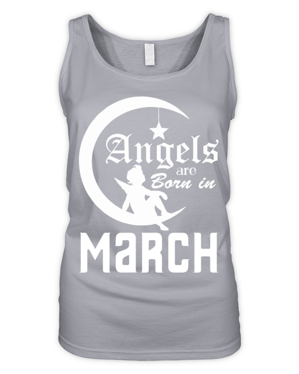 Angels are Born in March Organic Women's Tank Top