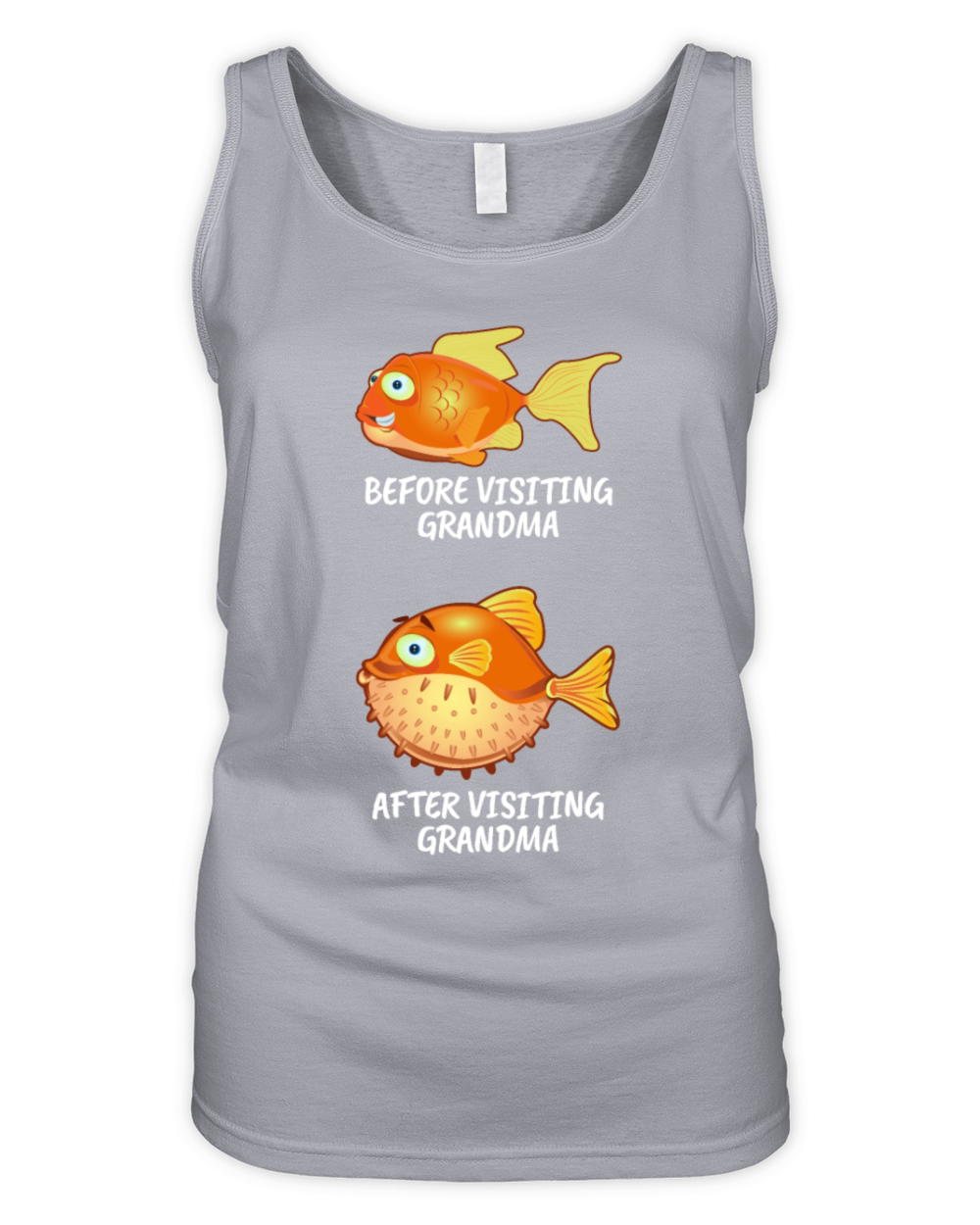 Fish Before And After visiting Grandma Organic Women's Tank Top