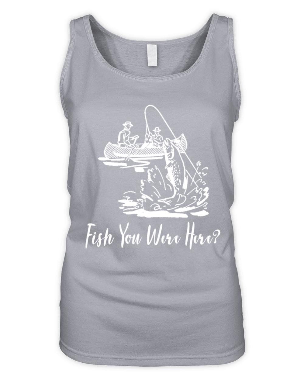 Fish You Were Here Vintage Fishing Kayak Organic Women's Tank Top