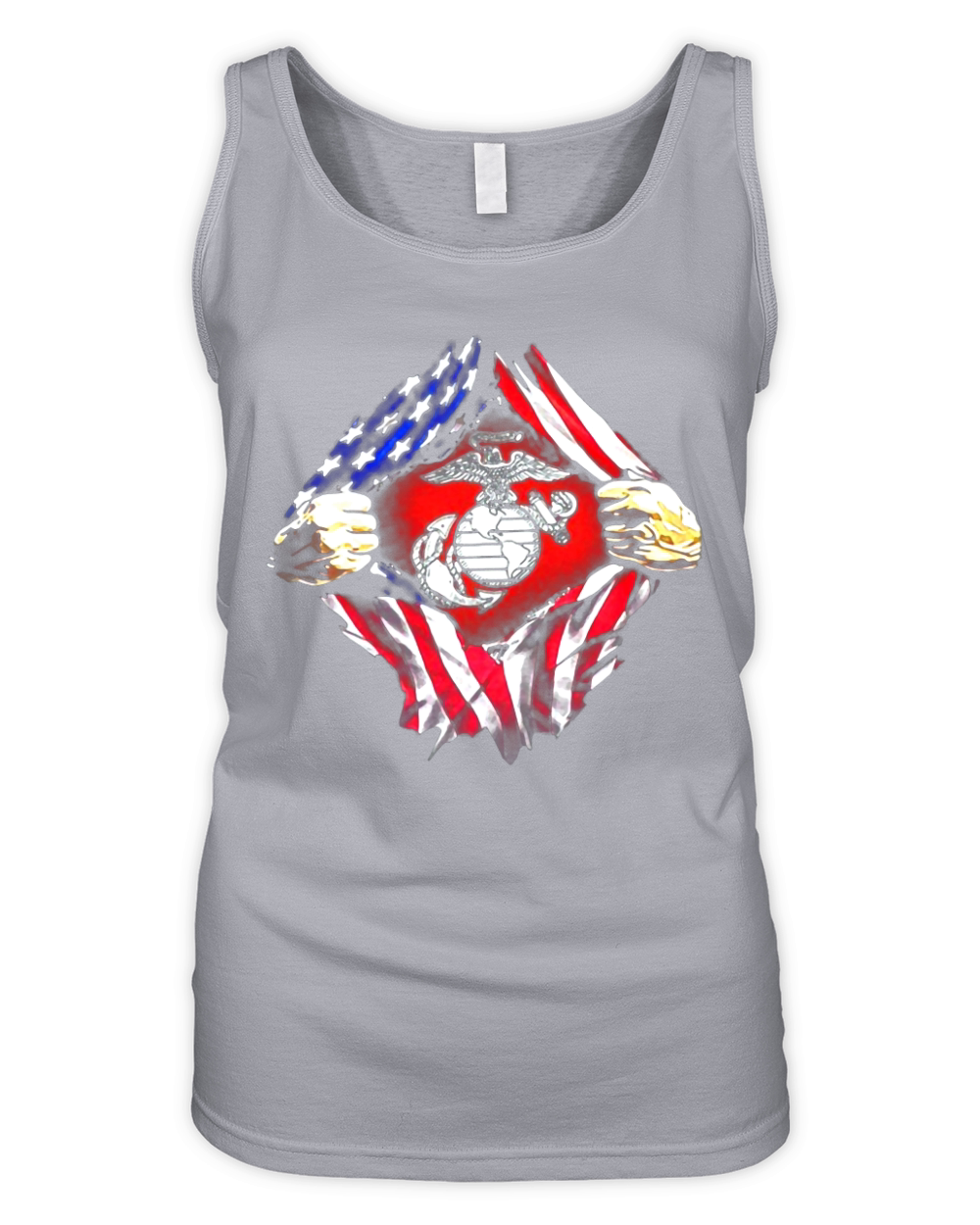 United States Marine Corps American flag Organic Women's Tank Top
