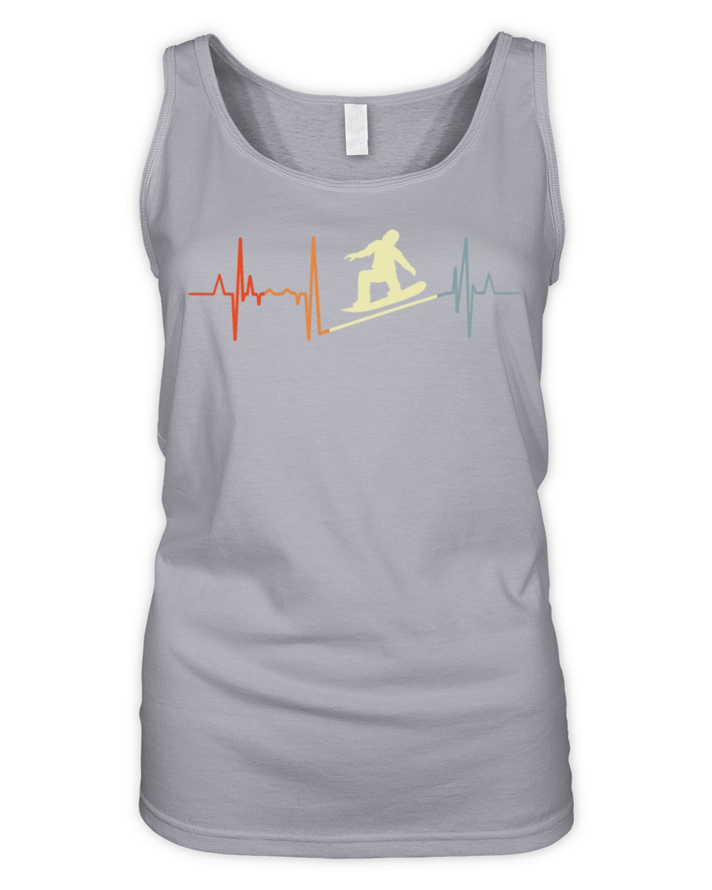 Vintage Snowboard Heartbeat Organic Women's Tank Top